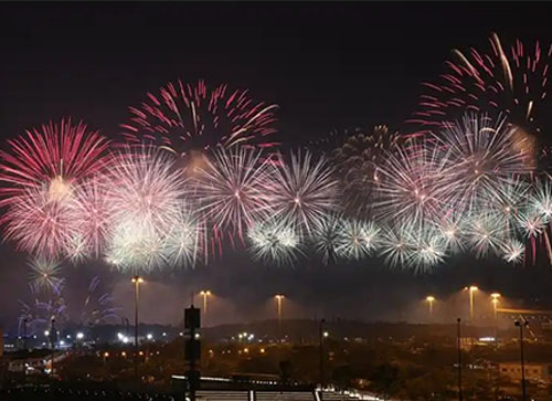 潢川县焰火晚会